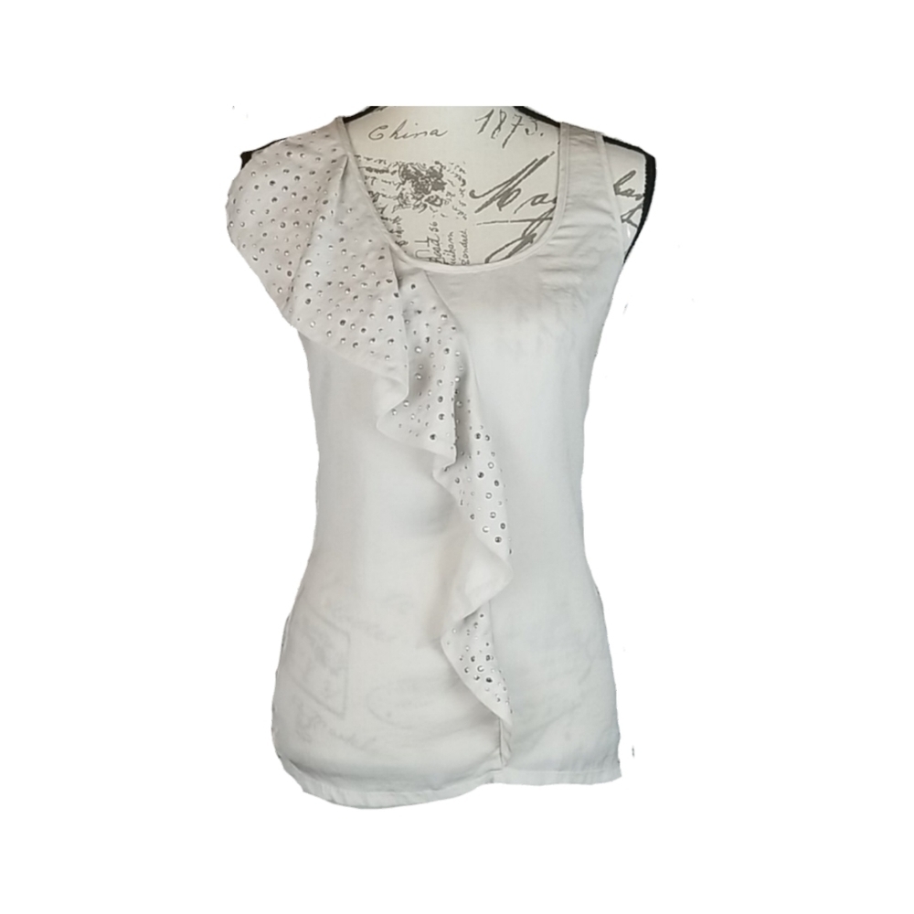 Metallic Studded Armani Exchange Sleeveless Blouse, S/P - Picture 8 of 8